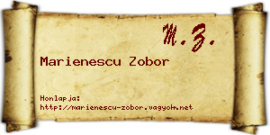 Marienescu Zobor névjegykártya